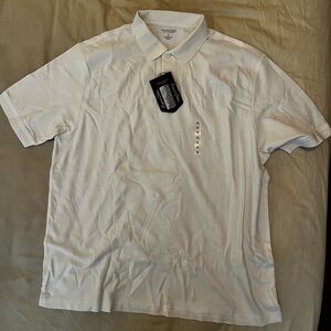 Supima Cotton white polo shirt XL NWT